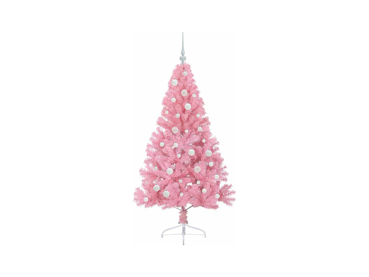 Sapin de Noël artificiel pré-éclairé Rose 150 cm PVC