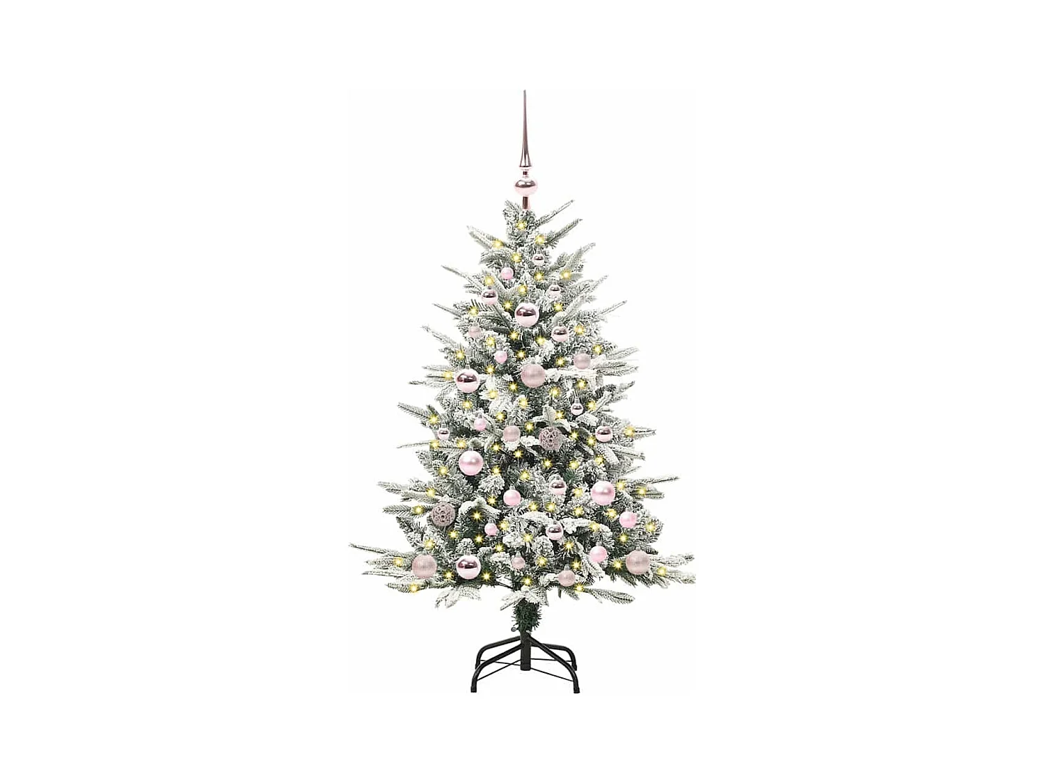 Sapin de Noël artificiel pré-éclairé avec set de boules Vert