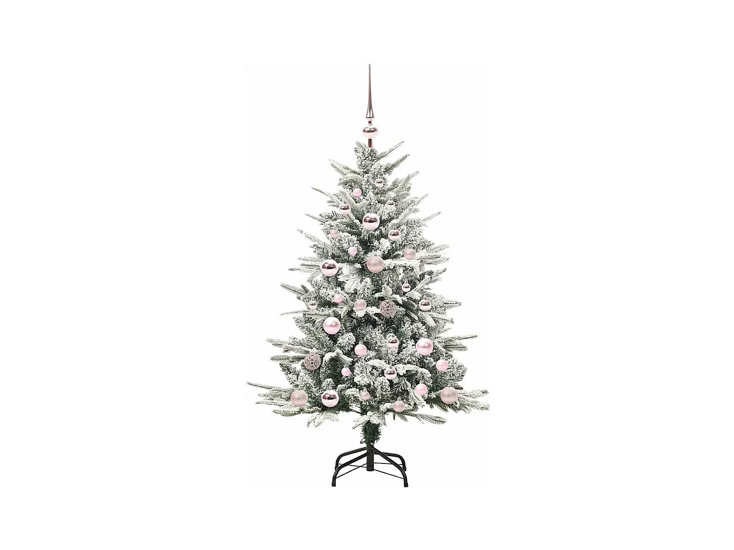 Sapin de Noël artificiel pré-éclairé avec set de boules Vert