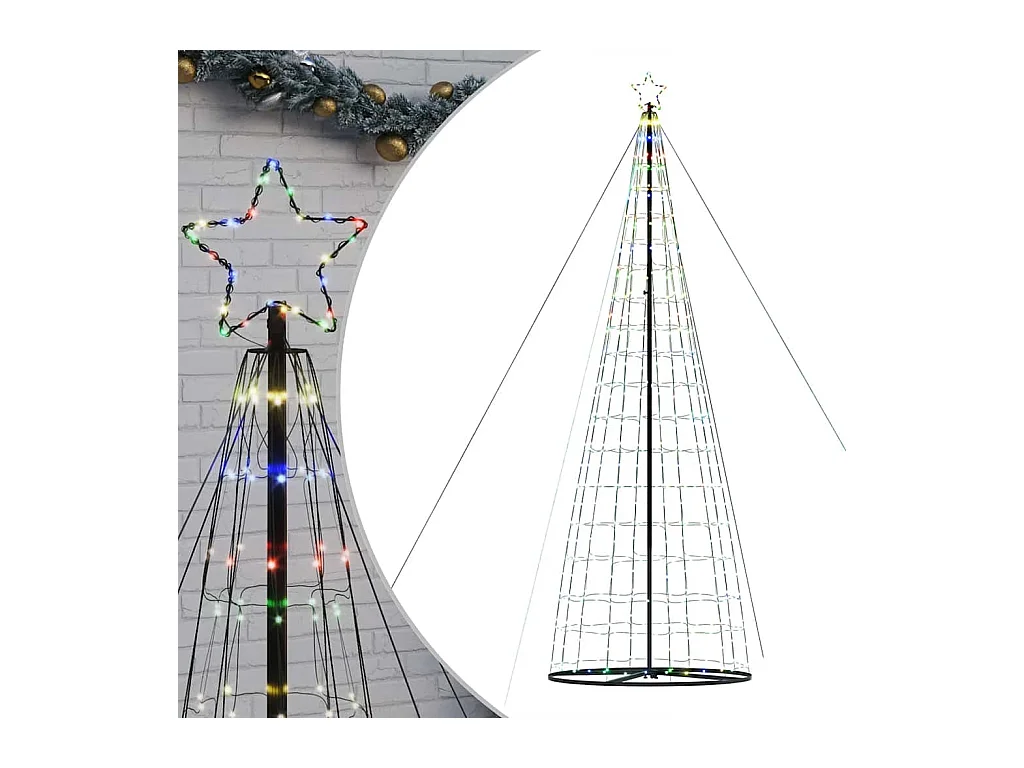 Sapin de Noël à LED 1534 LED colorées 503 cm