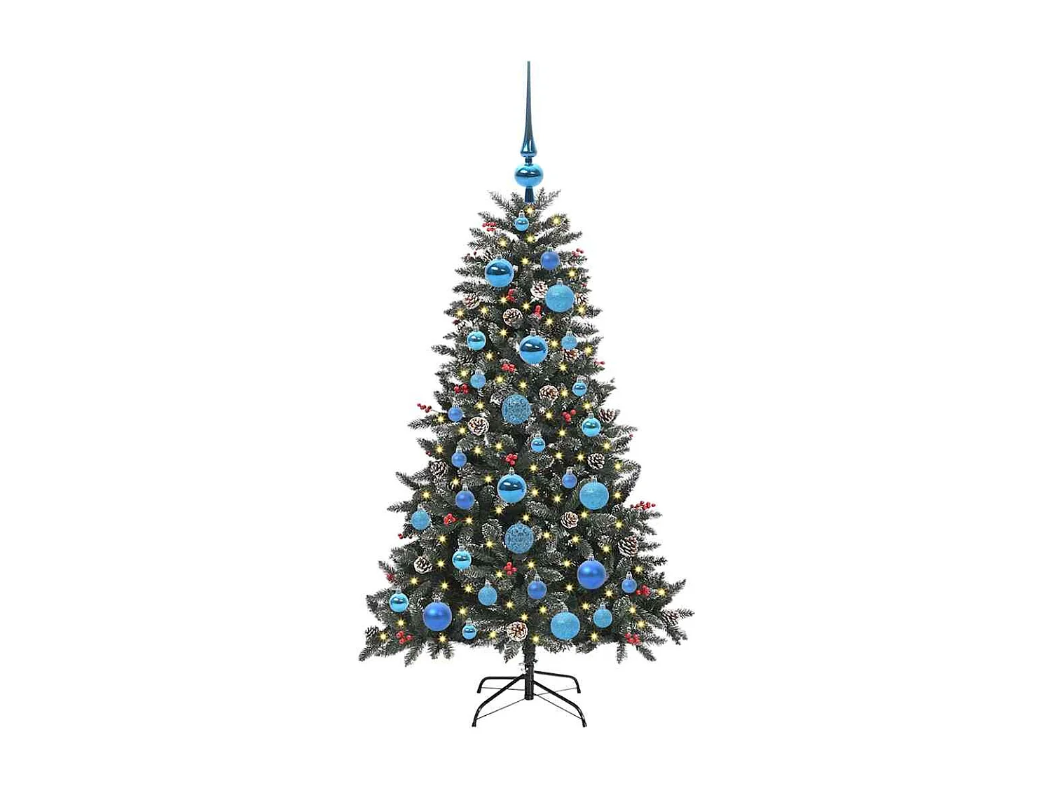 Sapin de Noël artificiel avec 150 LED Vert 68 x 68 x 120 cm