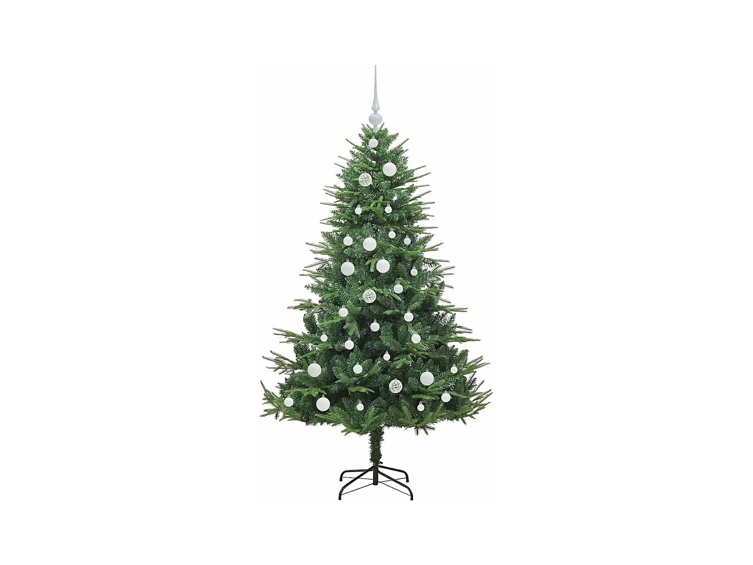 Sapin de Noël artificiel pré-éclairé avec set de boules Vert