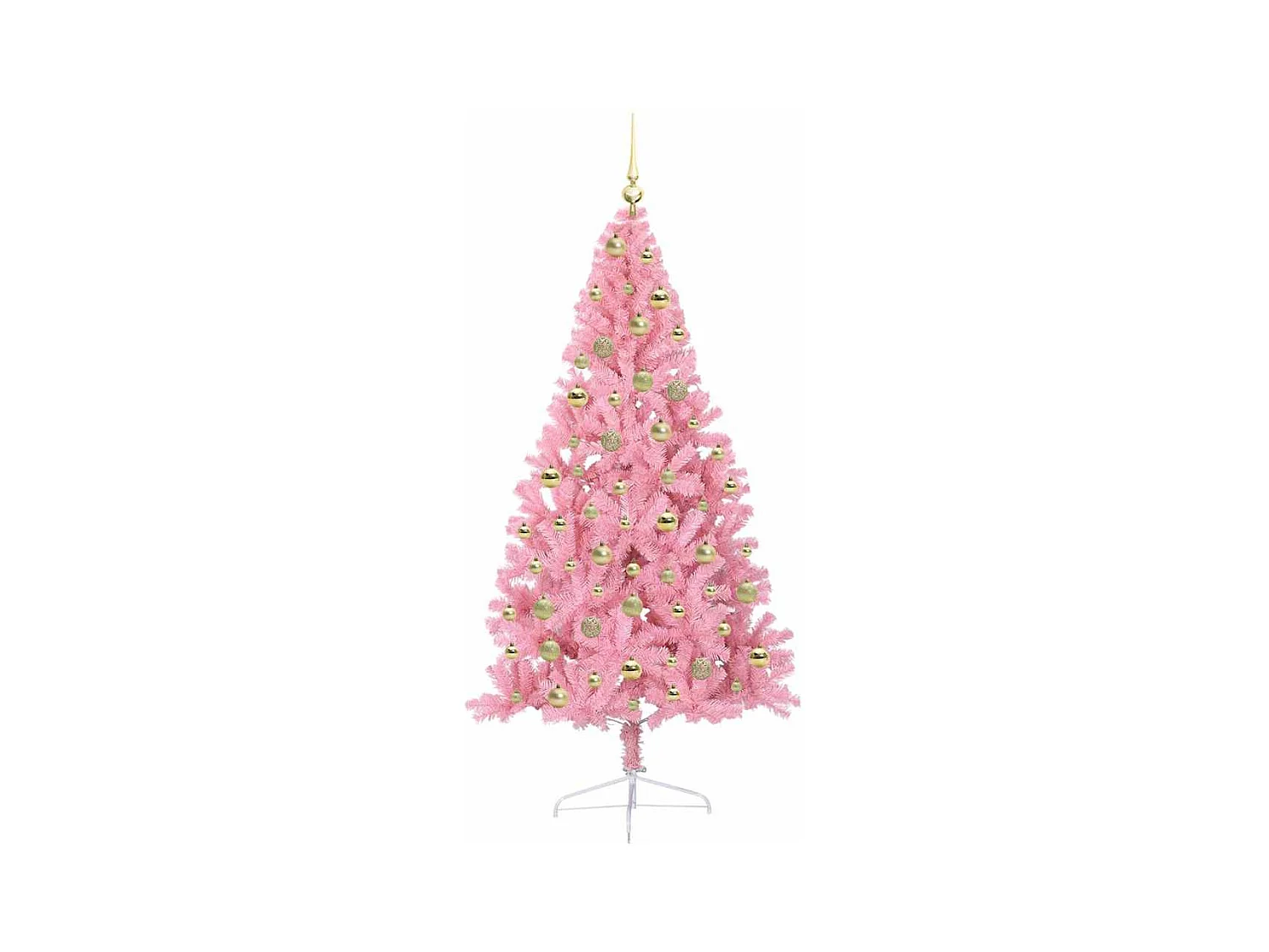 Sapin de Noël artificiel pré-éclairé Rose 180 cm PVC