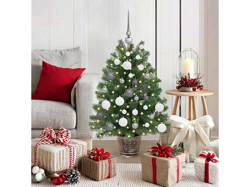 Sapin de Noël artificiel avec 150 LED Vert 90 cm PE et PVC