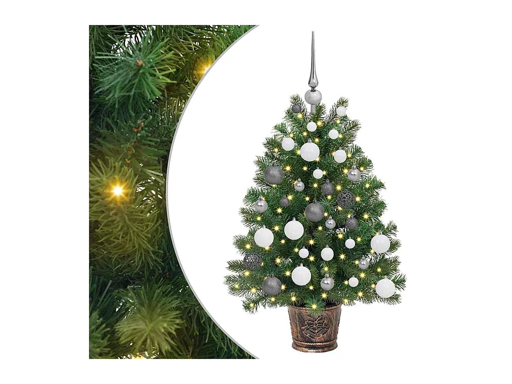 Sapin de Noël artificiel avec 150 LED Vert 90 cm PE et PVC