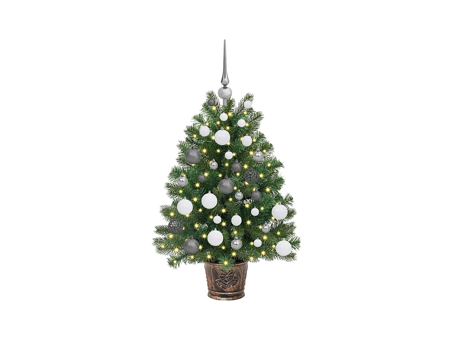 Sapin de Noël artificiel avec 150 LED Vert 90 cm PE et PVC