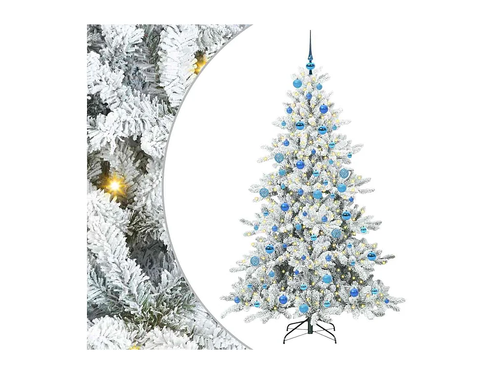 Árbol de Navidad artificial con ramas articuladas 180 cm PVC