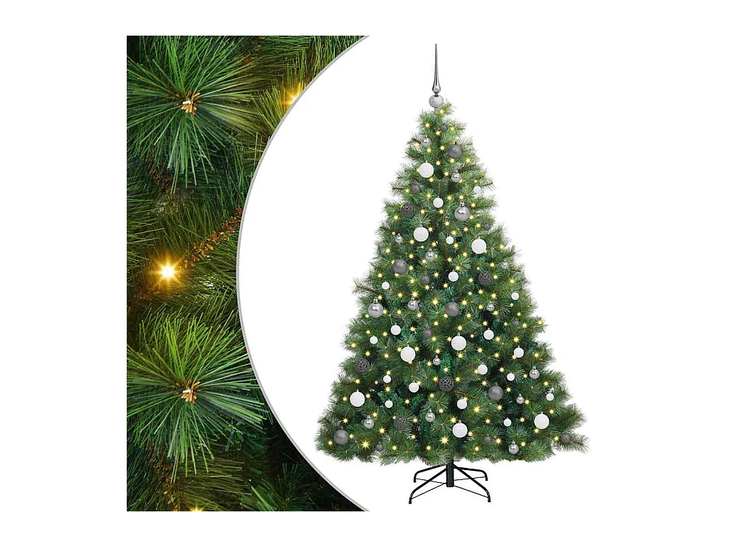 Kunstkerstboom met 300 LED met standaard Groen 180 cm PE en PVC
