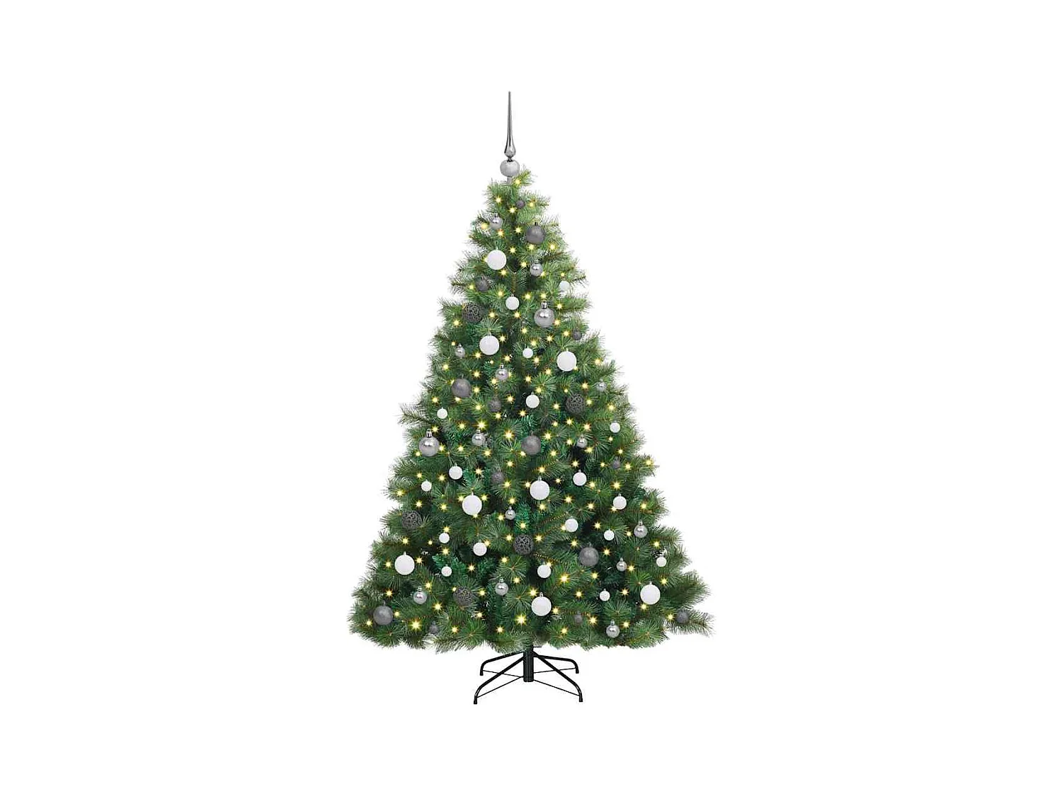 Kunstkerstboom met 300 LED met standaard Groen 180 cm PE en PVC