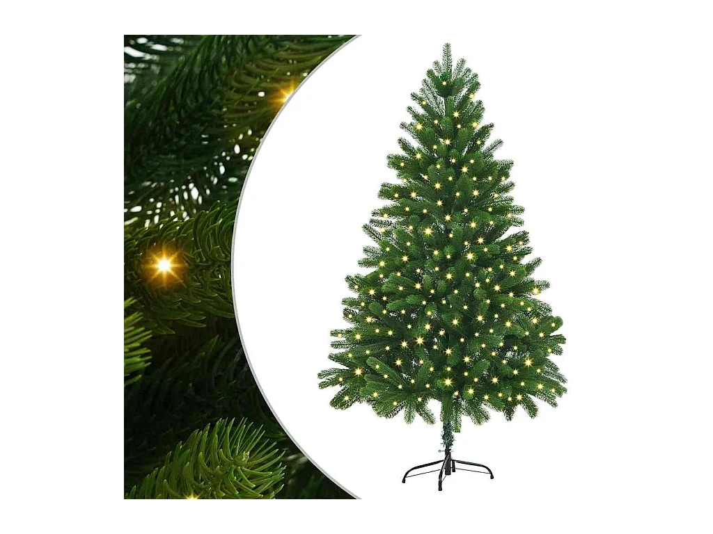 Árbol de Navidad con 300 LED con soporte Verde 180 cm PE