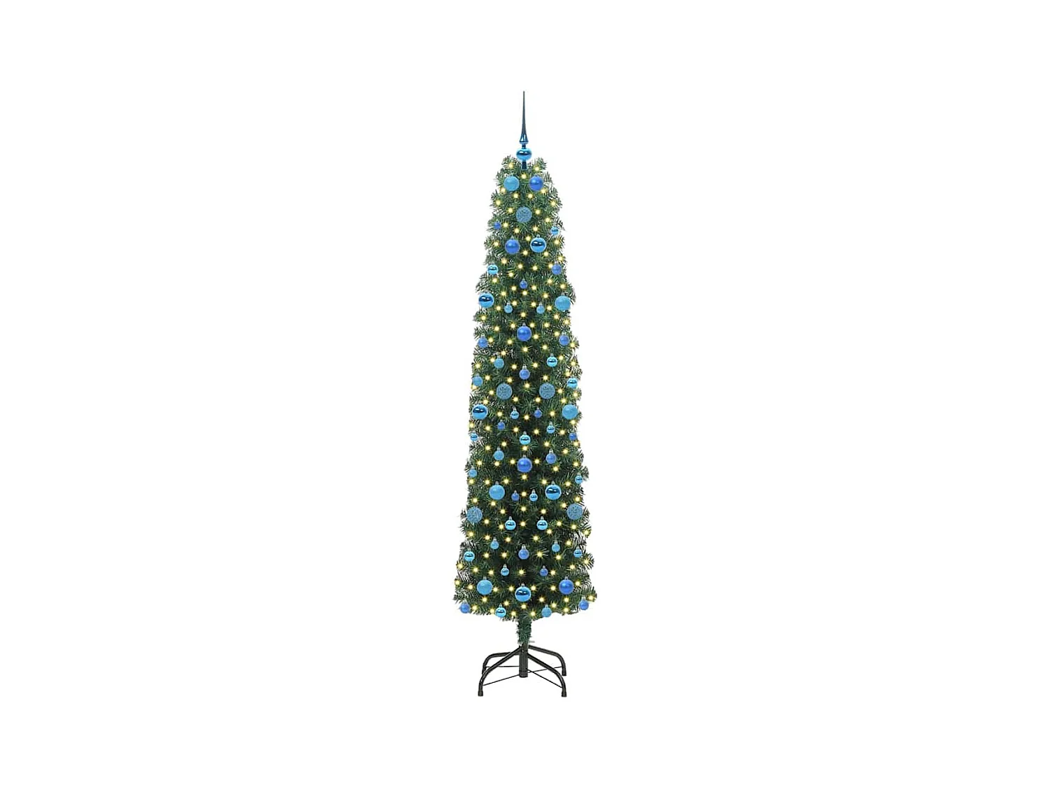 Árbol de Navidad artificial Verde 210 cm PVC, Acero y Plástico