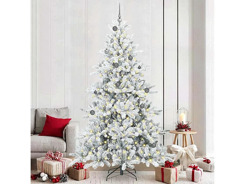 Kunstmatige Hinged Kerstboom met 300 LED 240 cm PVC