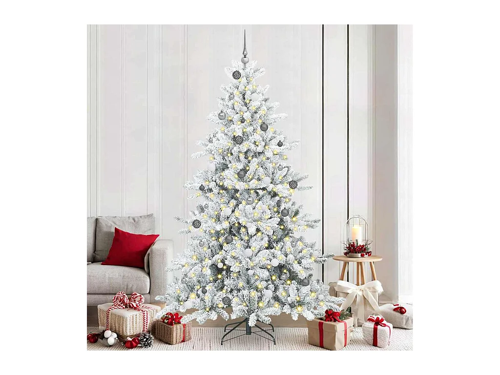 Kunstmatige Hinged Kerstboom met 300 LED 240 cm PVC