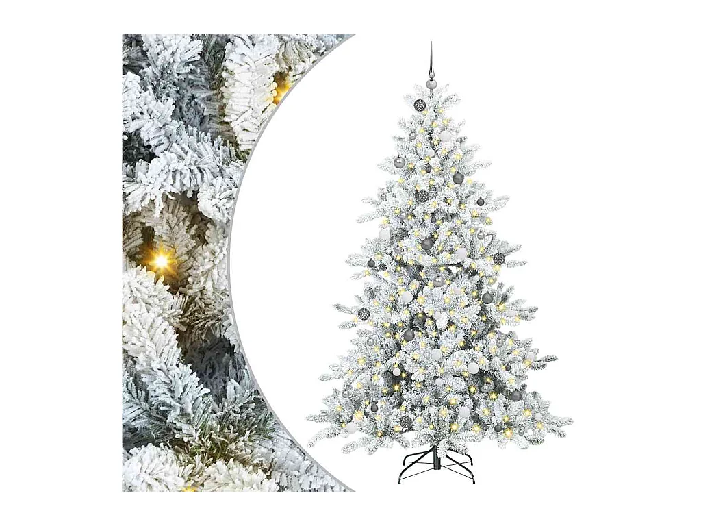 Kunstmatige Hinged Kerstboom met 300 LED 240 cm PVC