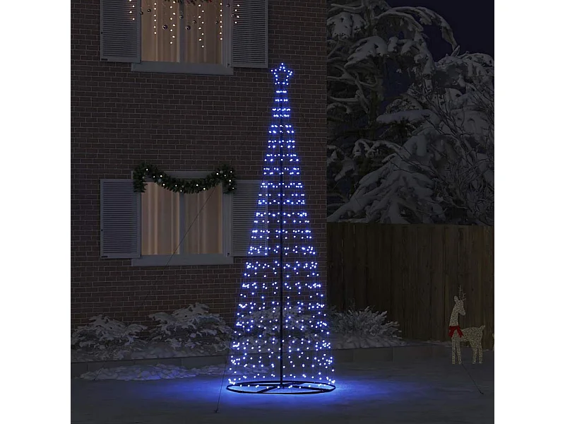 Árbol de Navidad LED con 800 LED con soporte Azul 400 cm Hierro