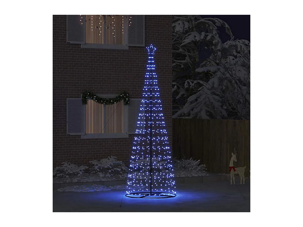 Árbol de Navidad LED con 800 LED con soporte Azul 400 cm Hierro