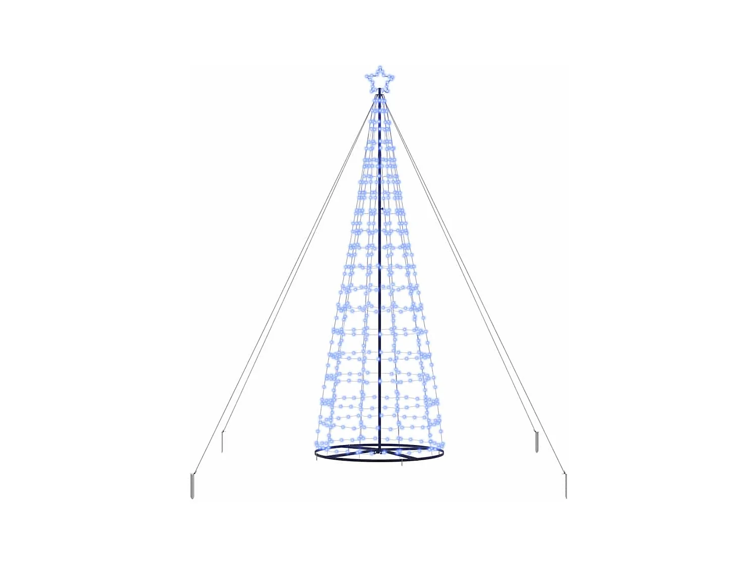 Árbol de Navidad LED con 800 LED con soporte Azul 400 cm Hierro