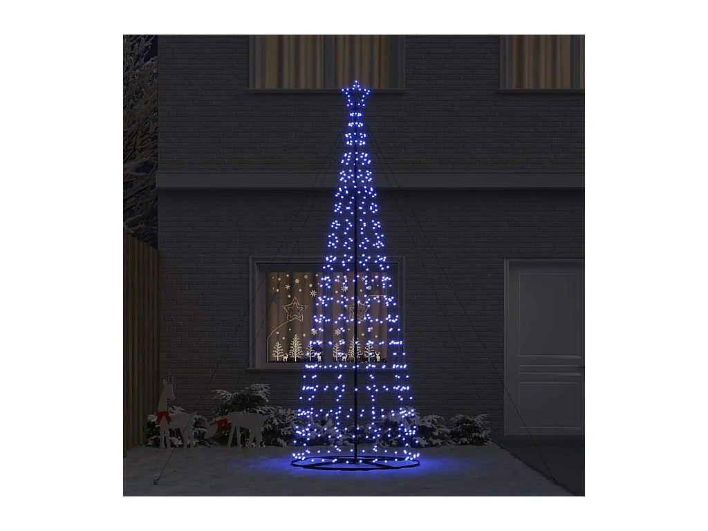 Árbol de Navidad LED con 800 LED con soporte Azul 400 cm Hierro