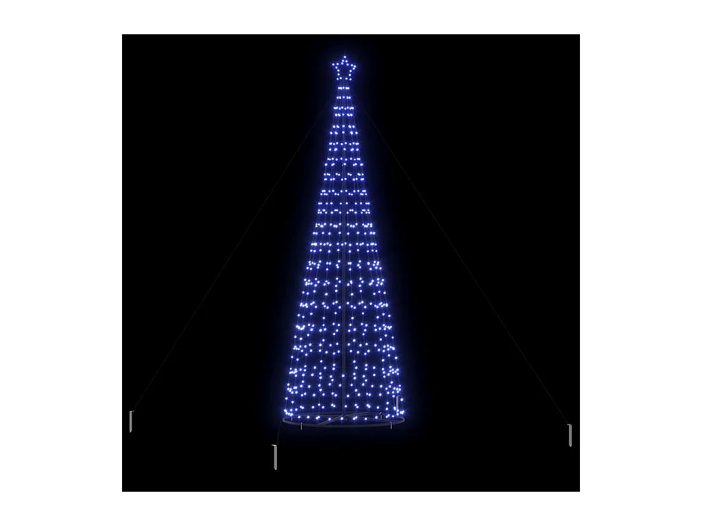 Árbol de Navidad LED con 800 LED con soporte Azul 400 cm Hierro