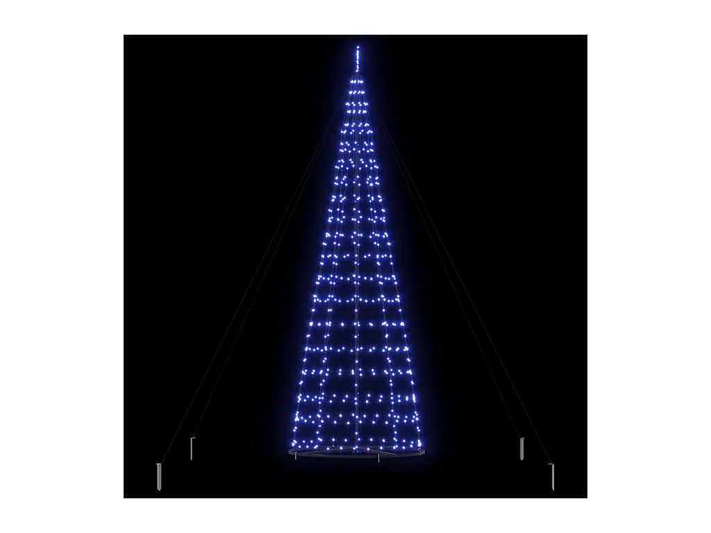 Árbol de Navidad LED con 800 LED con soporte Azul 400 cm Hierro