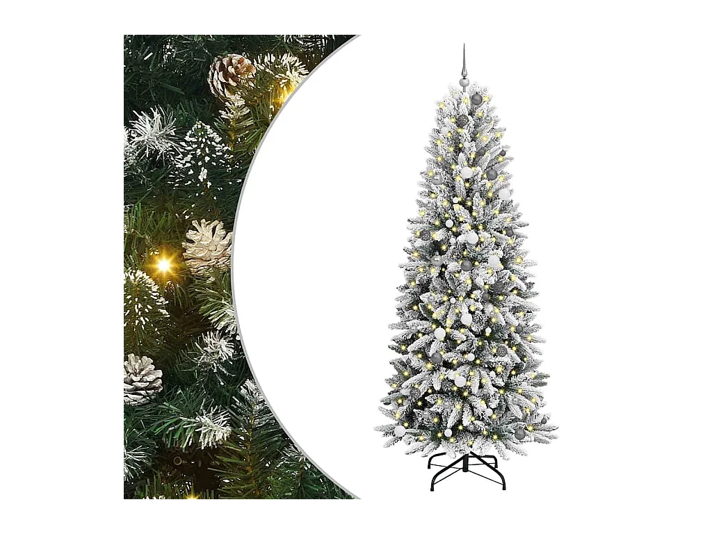 Sapin de Noël artificiel avec 300 LED Blanc 93 x 93 x 240 cm