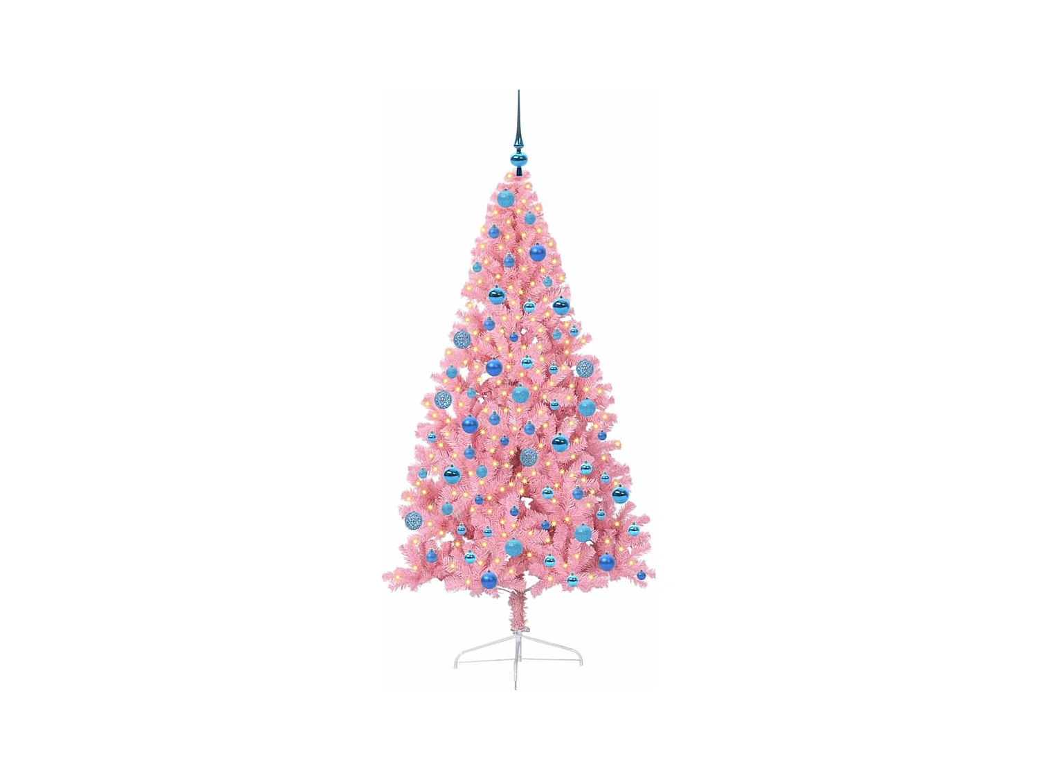 Sapin de Noël artificiel pré-éclairé Rose 180 cm PVC