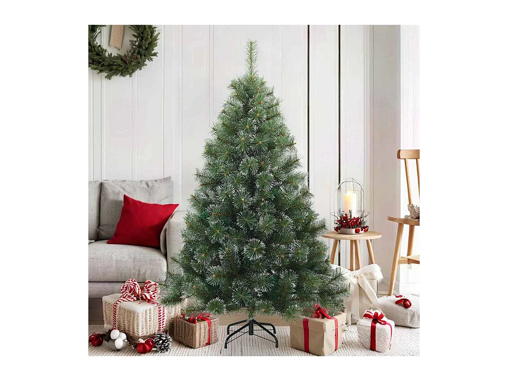 Moderne Kunstmatige Gehingde Kerstboom met Sneeuw en Vilt Wit