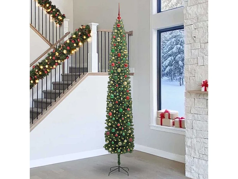 Sapin de Noël artificiel Vert 300 cm PVC et acier et plastique