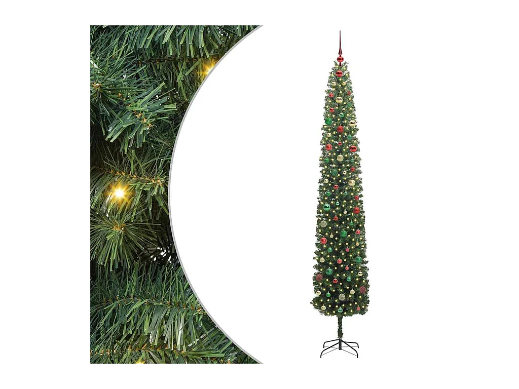 Árvore de Natal Artificial Verde 300 cm PVC e Aço e Plástico