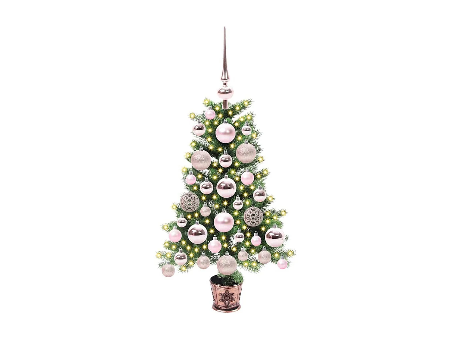 Sapin de Noël avec 150 LED avec support Vert 65 cm PE