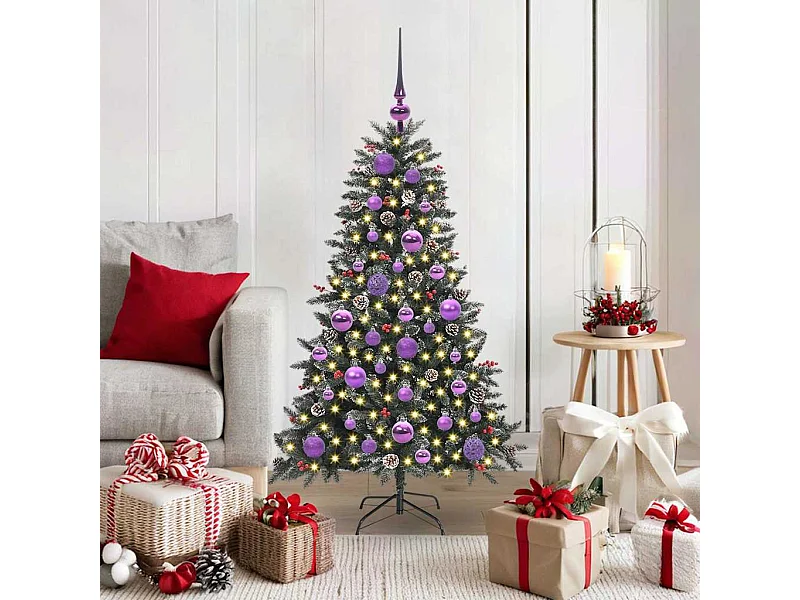 Sapin de Noël artificiel avec 150 LED Vert 68 x 68 x 120 cm