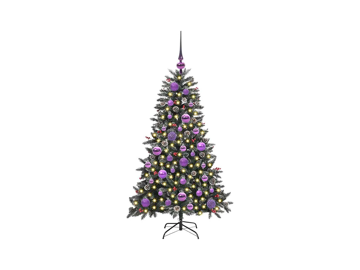 Sapin de Noël artificiel avec 150 LED Vert 68 x 68 x 120 cm