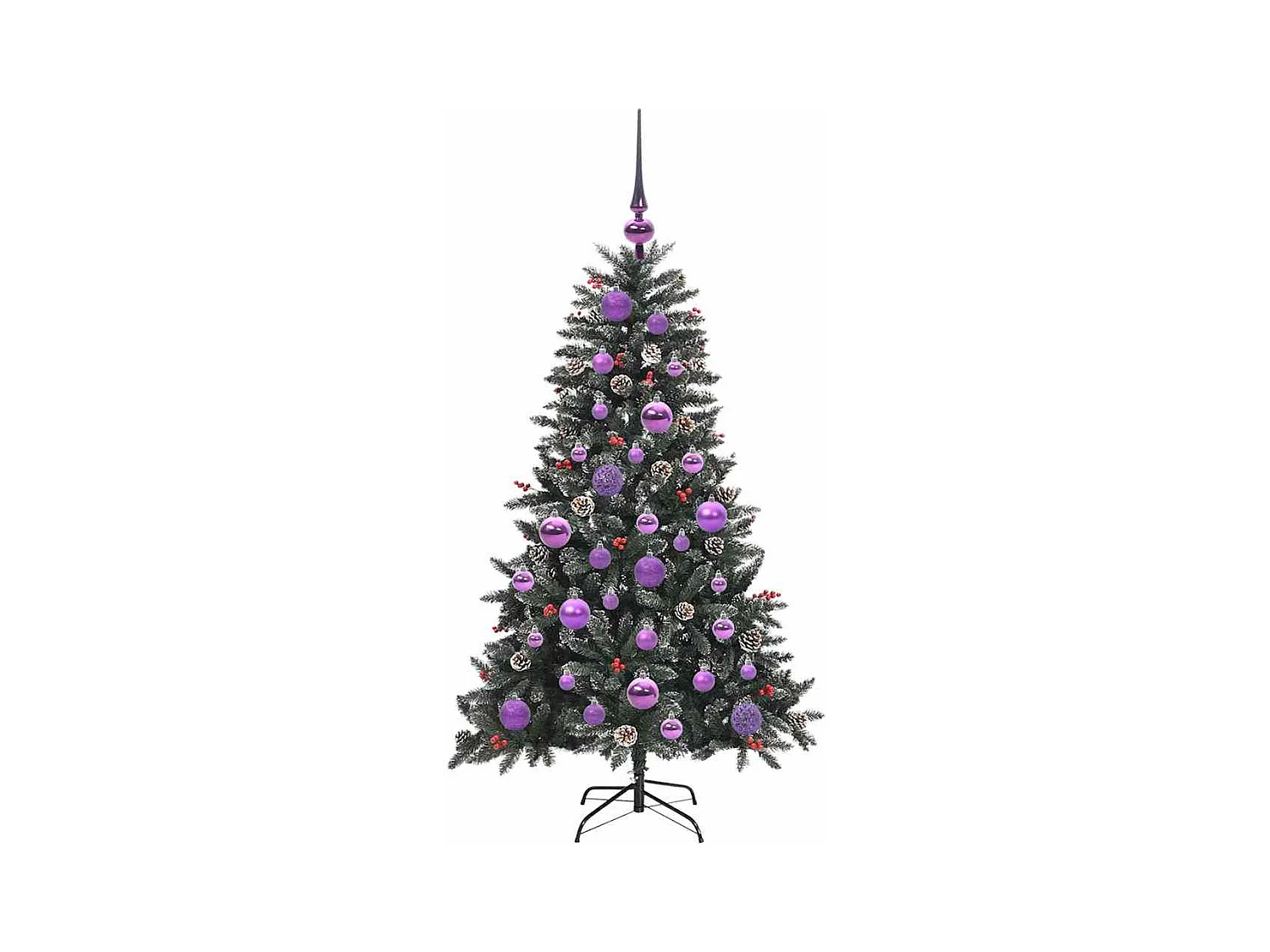 Sapin de Noël artificiel avec 150 LED Vert 68 x 68 x 120 cm