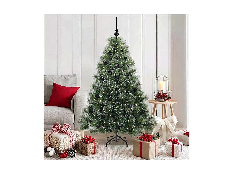 Árvore de Natal Artificial com 150 LEDs Verde 150 cm PE e PVC