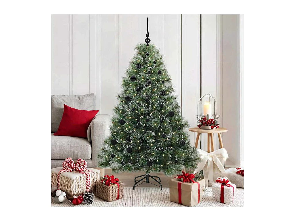Árvore de Natal Artificial com 150 LEDs Verde 150 cm PE e PVC