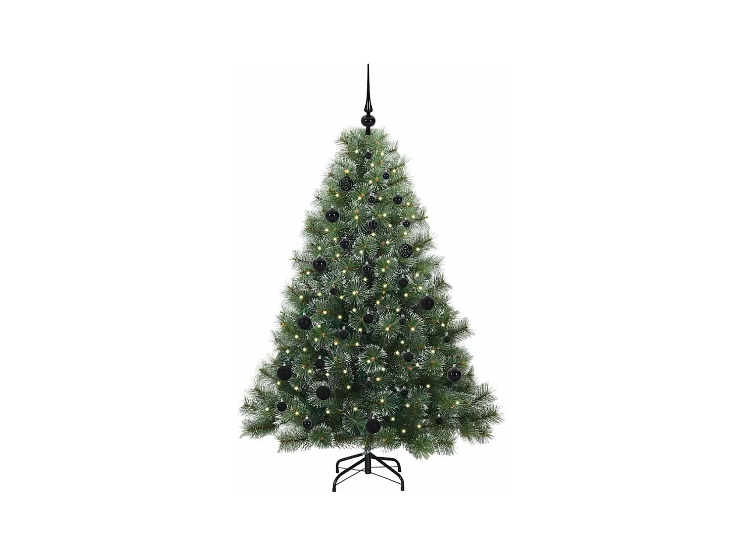 Árvore de Natal Artificial com 150 LEDs Verde 150 cm PE e PVC