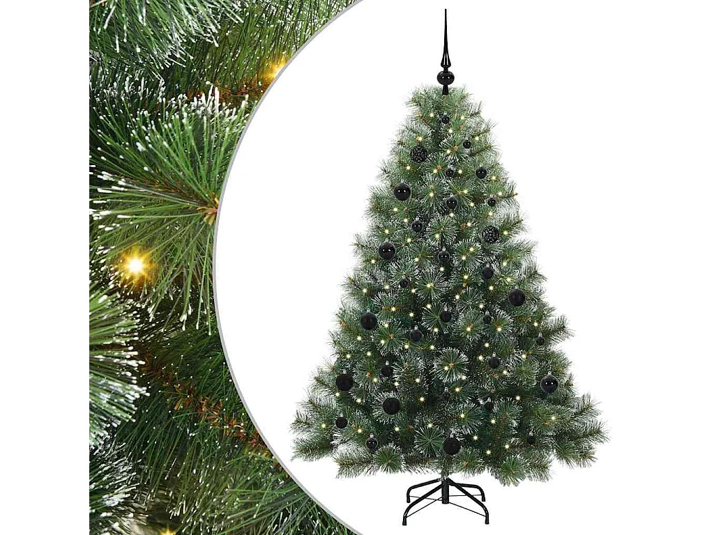 Sapin de Noël artificiel avec 150 LED Vert 150 cm PE et PVC