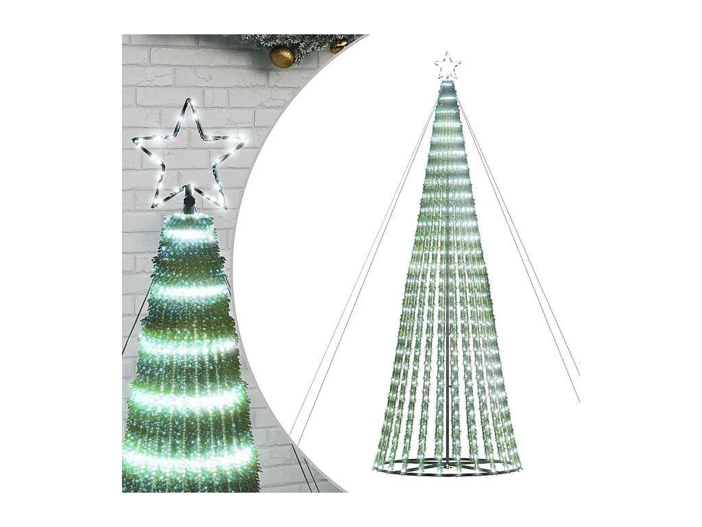 Sapin de Noël à LED 1028 LED blanc froid 403 cm