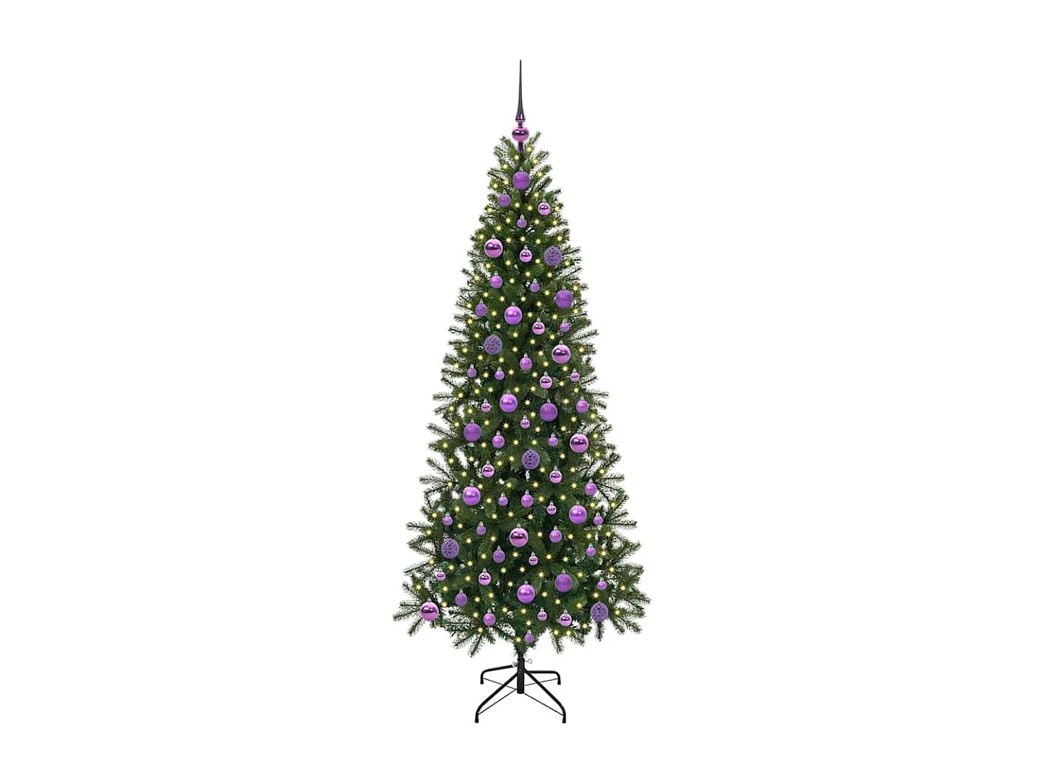 Árvore de Natal Artificial com 300 LEDs Verde 180 cm PE e PVC