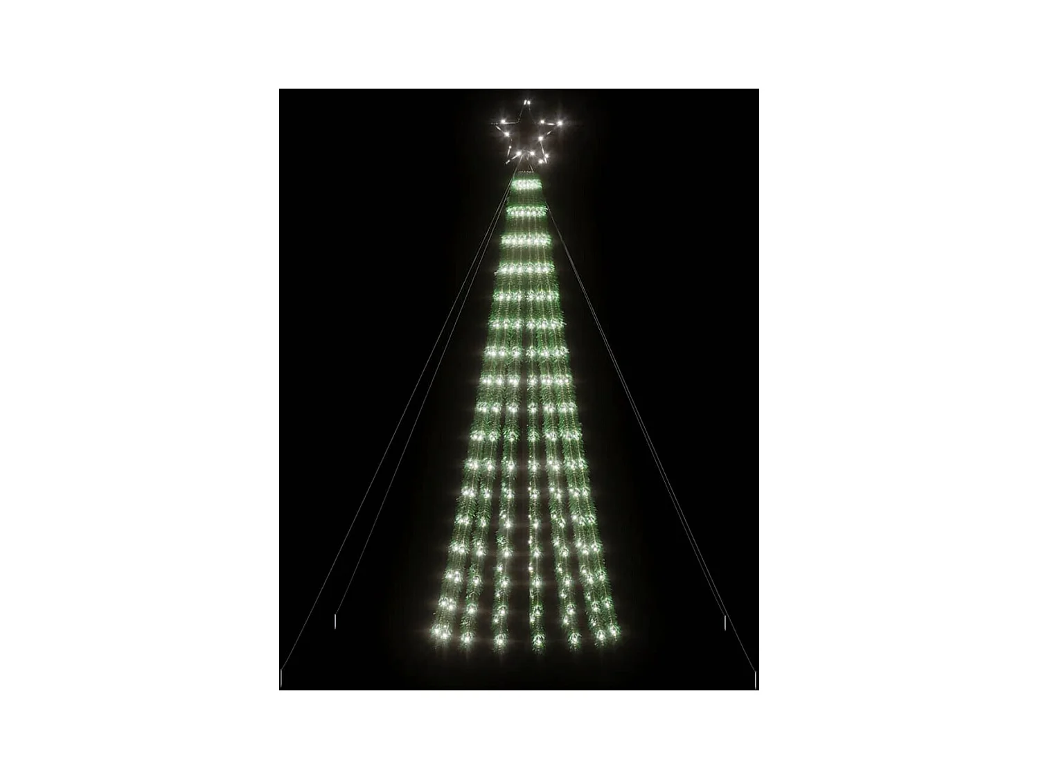 Sapin de Noël à LED 275 LED blanc froid 180 cm