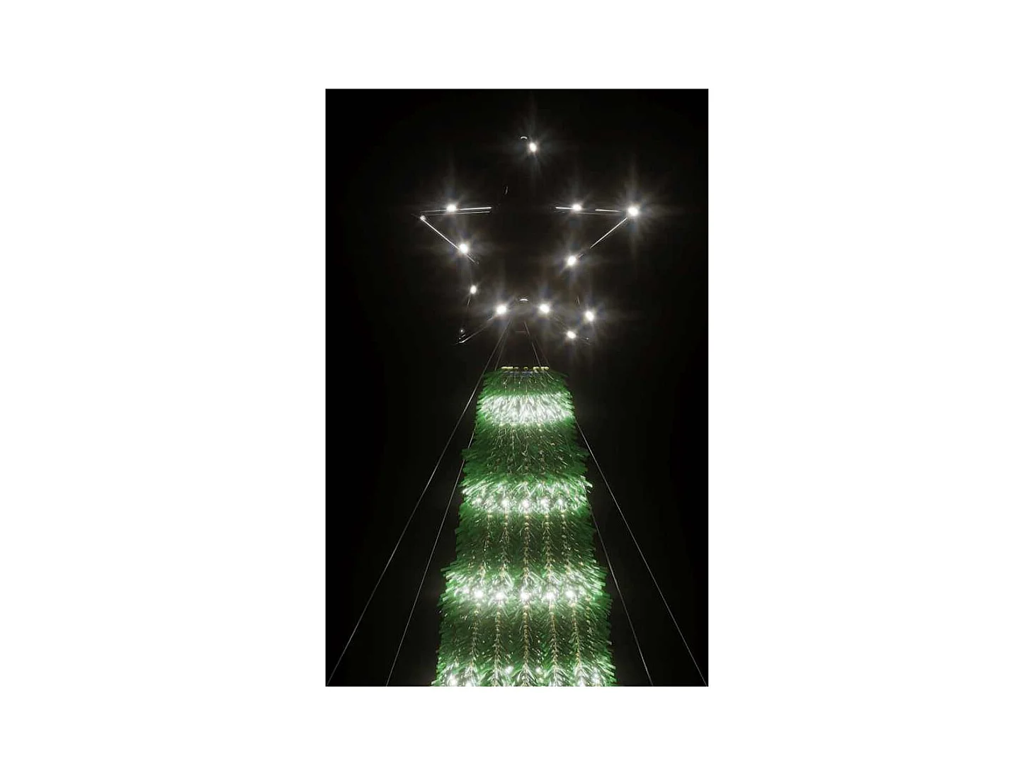 Sapin de Noël à LED 275 LED blanc froid 180 cm