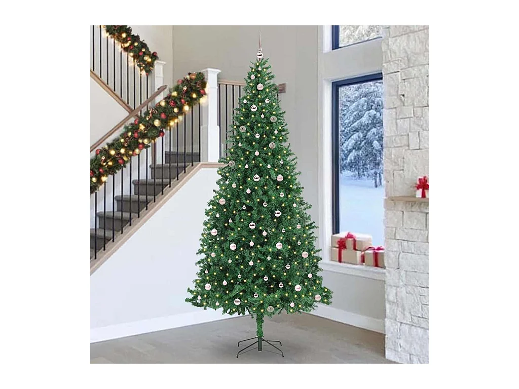 Árbol de Navidad artificial Verde 300 cm PVC y Metal y Plástico