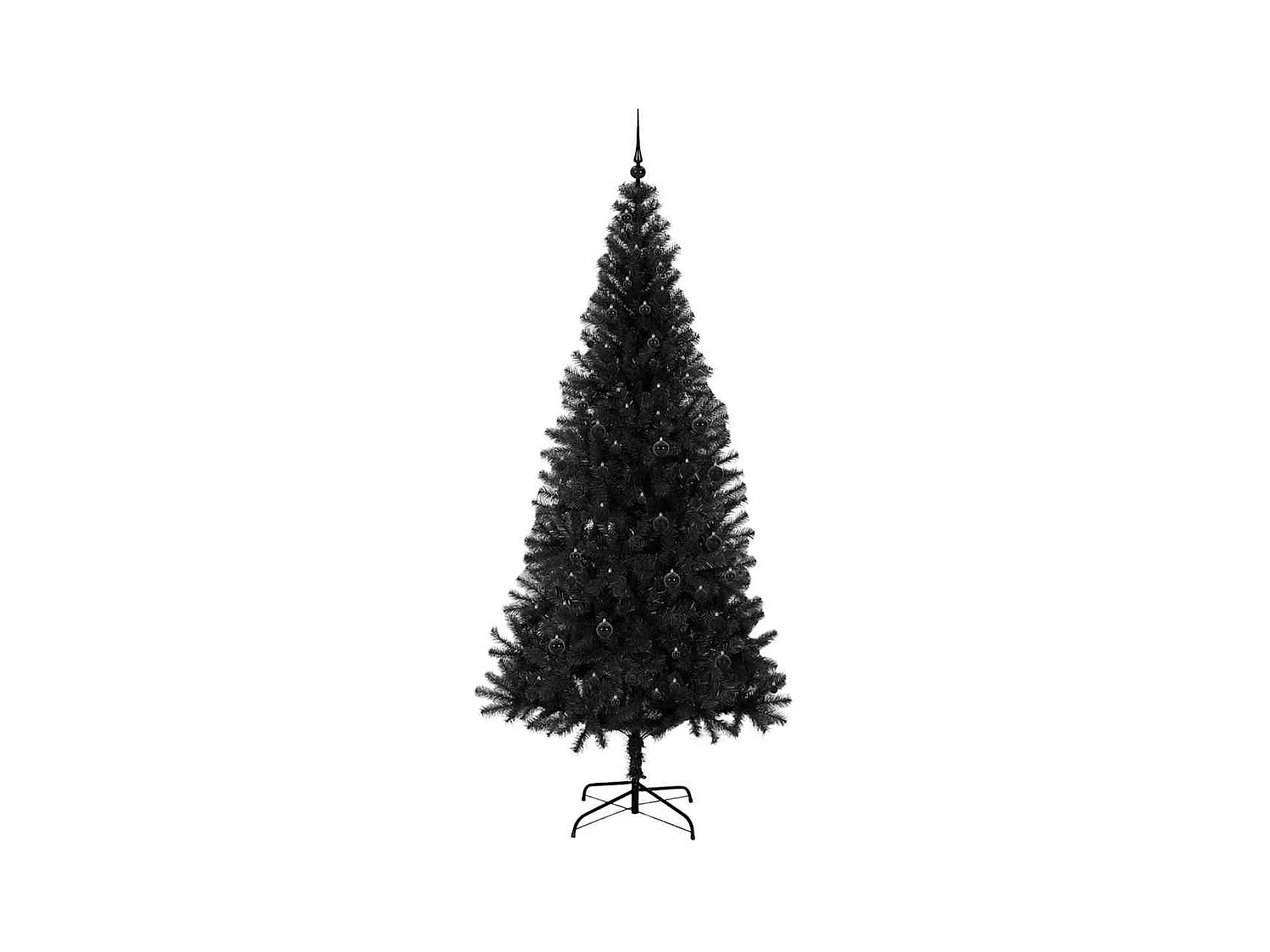 Árbol de Navidad con 300 LED con soporte Negro 240 cm PVC
