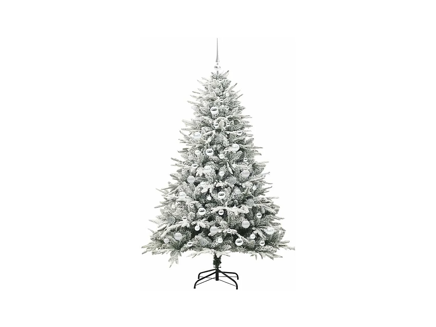 Sapin de Noël artificiel pré-éclairé avec set de boules Vert