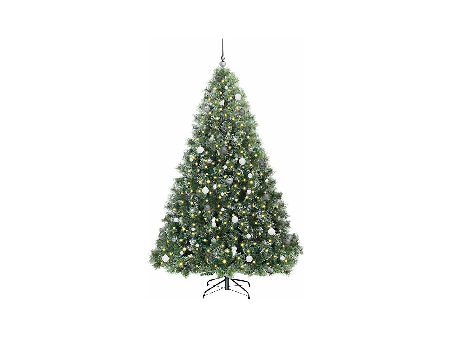Kunstkerstboom met 300 LED met standaard Groen 240 cm PE en PVC