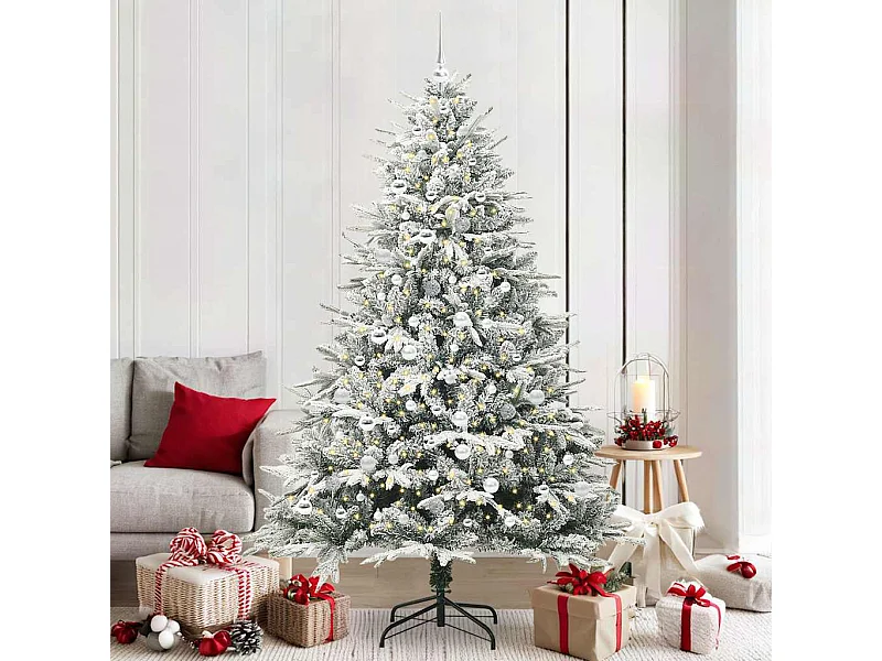 Árbol de Navidad artificial preiluminado con juego de bolas