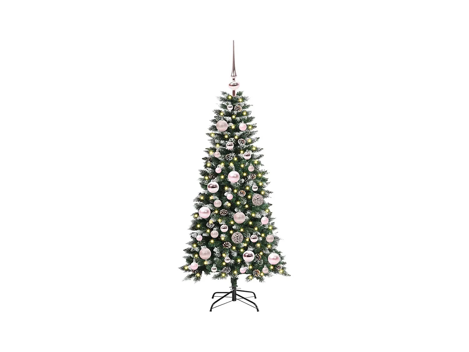 Kunstkerstboom Groen 55 x 55 x 120 cm PVC en Plastic en Staal