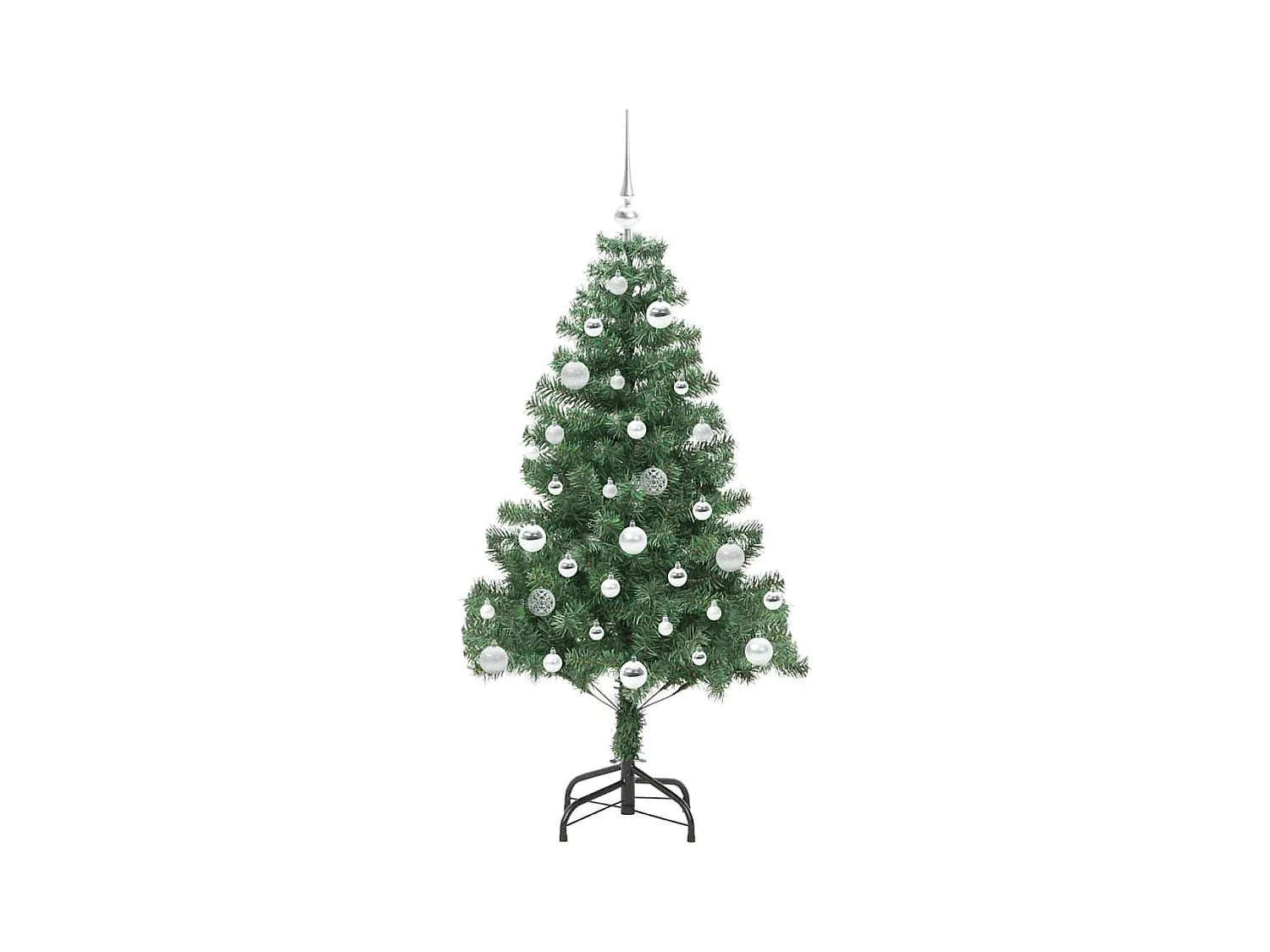 Árbol de Navidad con 150 LED con soporte Verde 150 cm PVC