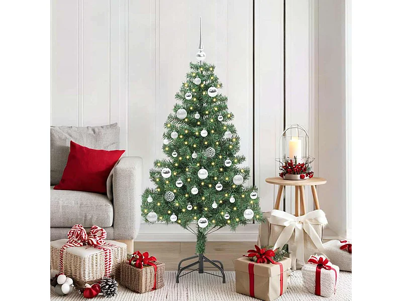 Kerstboom met 150 LED met standaard Groen 150 cm PVC