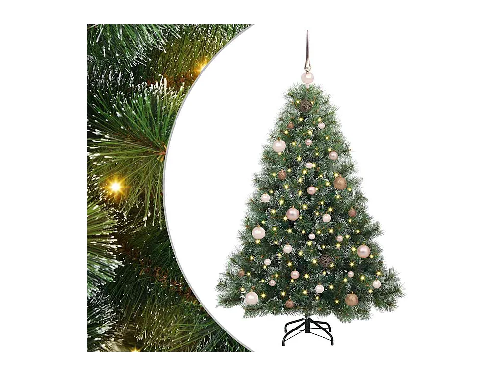 Kunstkerstboom met 150 LED met standaard Groen 150 cm PE en PVC